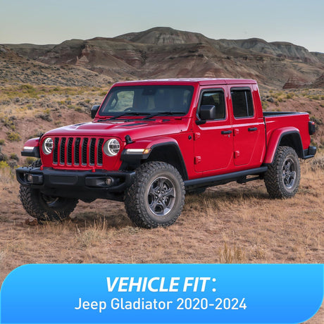 in Channel Rain Guards for Jeep Gladiator 2020 2021 2022 2023 2024 2025 2026 Side Window Deflectors, Vent Window Visors-4PCS