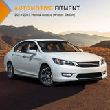 Fog Lights Assembly Compatible with 2013 2014 2015 Honda Accord (4-door Sedan) w/H8 12V 25W Bulbs Clear Lens Driver and Passenger Side