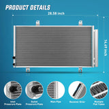 AC Condenser Compatible with Toyota Camry 2007-2011 Avalon 2005-2012 Venza 2009-2016, Lexus ES350 2007-2012 Air Conditioning A/C Condenser w Receiver Drier Replace#3396, 8846007060, 8846006210