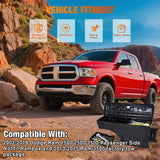 Truck Bed Tool Box Passenger Side Truck Tool Box Fit for Dodge Ram 1500 2500 3500 2002-2018 ABS Swing Case Truck Bed Storage Box w Lockable Lid Waterproof Wheel Well Toolbox, without Rambox