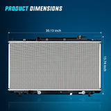 Radiator for Honda Accord 2008 2009 2010 2011 2012, Crosstour 2012 2013 2014 2015 2.4L L4, Engine Coolant Radiator Assembly Replace# 19010R70A51