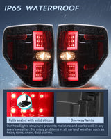 Taillight Assembly Compatible with 2009 2010 2011 2012 2013 2014 Ford F150 Incandescent Type Styleside Upgrade LED Tube tail lights; Rear Brake Lamps