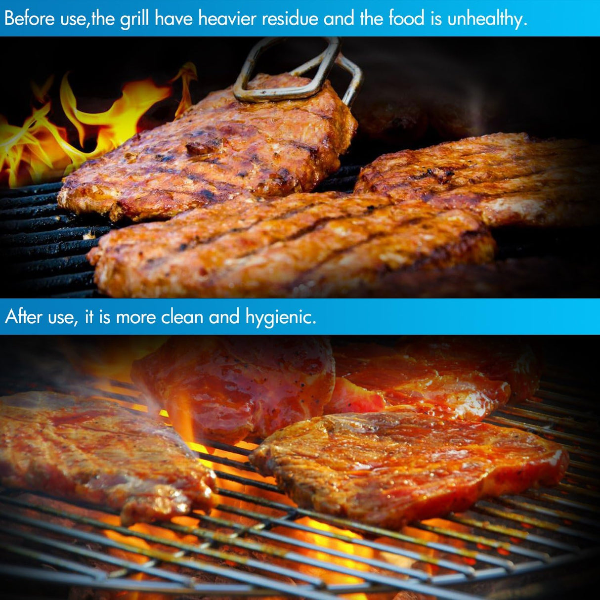 BBQ Grill Brush By GRILL CHIEF - 18 Inch - 3 Stainless Steel Brushes in 1 - Best Barbecue Cleaner Tools Accessories - Outdoor Kitchen Wire Bristles Cleaning Grates Parts Set to Handle Weber, Charbroil, Gas, Electric, Porcelain, Infrared Grills