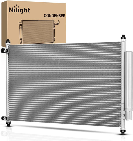 AC Condenser Compatible with Honda Accord L4 2.4L V6 3.5L 2013 2014 2015 2016 2017 Air Conditioning A/C Condenser with Receiver Drier Replace# 4165, 940466, HO3030159, CN4165PFC, 80110-T2F-A01