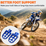 Motorcycle Foot Pegs Dirt Bike Footpegs Fit for Yamaha PW50 1981-2021 PW80 1983-2006 Y-ZINGER 1985-2001 TW200 1987-2021 CNC Foot Pegs for Motorcycles Heavy Duty Foot Rests Peg Pedal, Blue