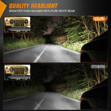 2PCS 7 Inch LED Headlights High Low Beam Round Headlamp for 2007 2008 2009 2010 2011 2012 2013 2014 2015 2016 2017 JK JKU 1997-2006 Wrangler TJ 2 Door