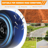 13x6.50-6 Solid Lawn Mower Tires, 13 Inch Flat-Free Polyurethane Tire with 3/4 Inch Axle Bore & 3.25 Inch Hub Length, Airless Replacement Wheels for Riding Lawn Mowers, 2 Pack