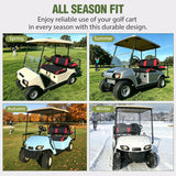 Golf Cart Seat Covers 2PCS Red Black EZGO TXT RXV Club Car DS | Breathable Sandwich Mesh Sun Scratch Resistant Washable No Staple Fits 1994-2013 EZGO TXT RXV and 2000-2026 Club Car DS
