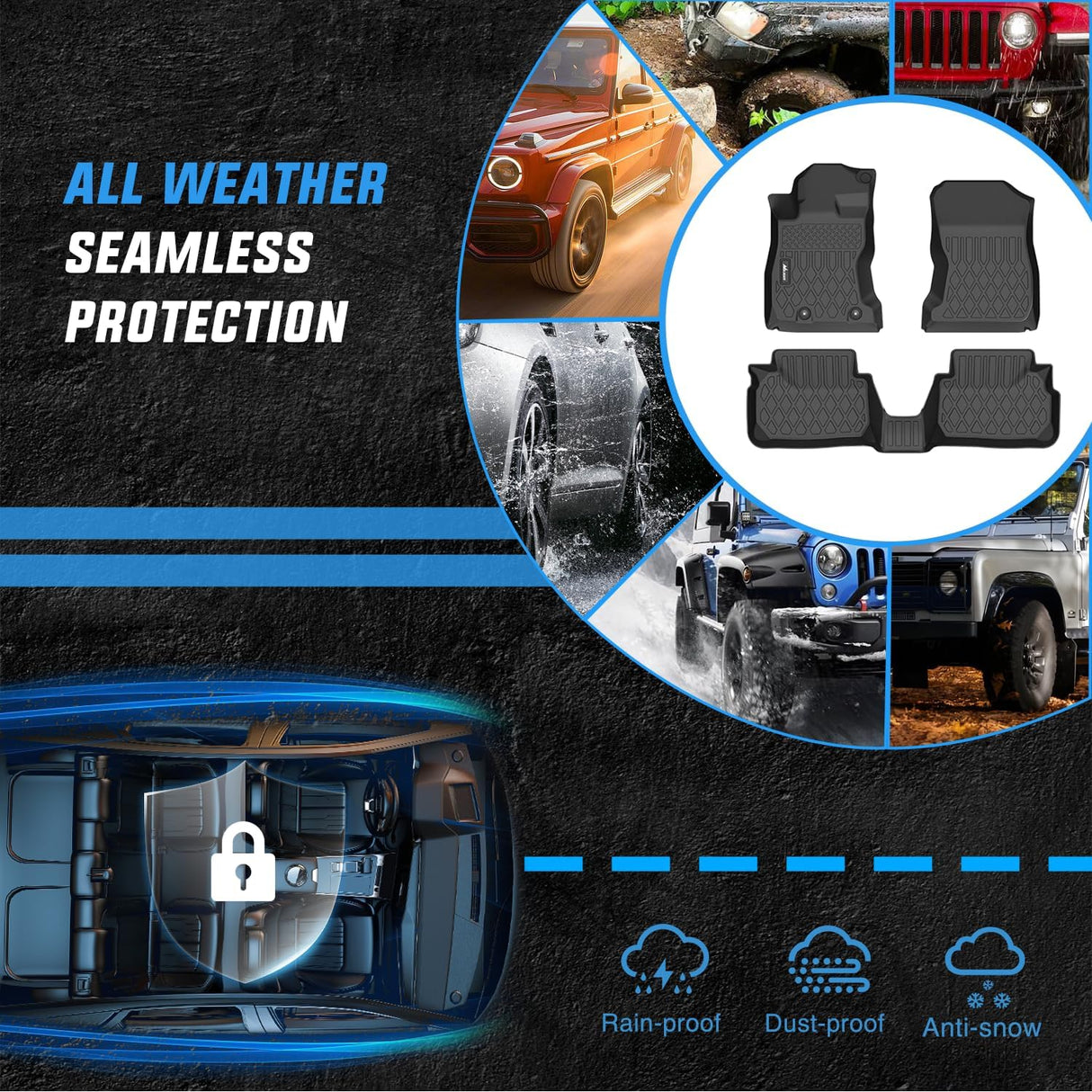 Floor Mat TPE Floor Mats for Subaru WRX 2022 2023 2024 2025 2026, All Weather Custom Fit Heavy Duty Floor Liners