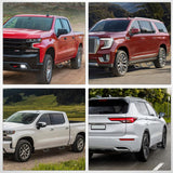 Universal Side Step Slip-Proof Aluminum Side Hoop Steps Nerf Bars Assembly Black 4 Pcs for Chevy (Chevrolet) Ford Toyota GMC Dodge RAM (Drilling Required)