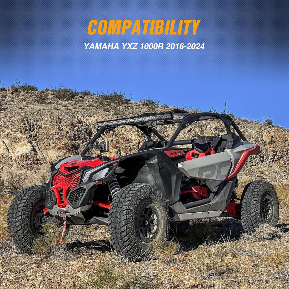 Light Bar Mounting Brackets for 42 Inch LED Straight Curved Lights UTV Roof Upper Windshield Compatible with Can-am Maverick X3 MAX DS RS MR Turbo R 2017 2018 2019 2020 2021 2022 2023 2024