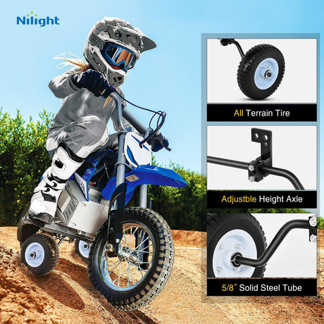 Dirt Bike Training Wheels Compatible with Razor MX125 MX350 MX400 MX500, Honda XR50 CRF50 Z50 Z50R, Yamaha PW50 TTR50, and Most 50CC Kids' motorcycle, Easy to Install