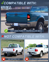 Taillight Assembly Compatible with Ford 1997 1998 1999 2000 2001 2002 2003 2004 2005 2006 2007 Ford F150 Styleside F250 F350 F450 F550 Super Duty Dark Red Rear Tail Light Lamp OE Style
