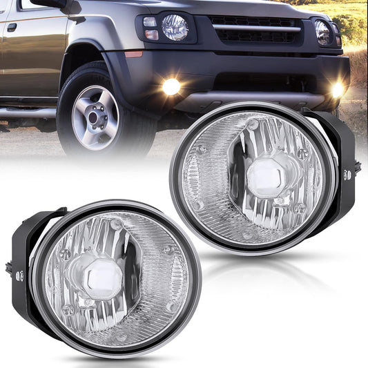 Fog Light Assembly Fog Light Assembly For 2000 2001 Nissan Maxima 2000 2001 2002 2003 Nissan Sentra&Frontier 2002 2003 2004 Nissan Xterra with Clear Lens Fog Lamps Replacement