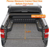 Truck Bed Tonneau Cover Hard Tri-fold Compatible with Ford F150 2015 2016 2017 2018 2019 2020 2021 2022 2023 2024 2025-5.5ft