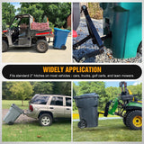 2 Inch Trash Can Hauler Grabber Hitch Receiver Heavy Duty Garbage Hauling Towing Hitch Attachment Fit for Lawn Mower Garden Tractors Black