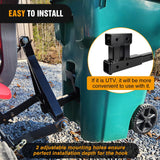 2 Inch Trash Can Hauler Grabber Hitch Receiver Heavy Duty Garbage Hauling Towing Hitch Attachment Fit for Lawn Mower Garden Tractors Black