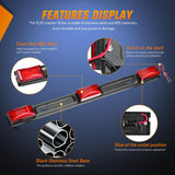 Nilight LED Trailer Light Kit 2 PCS Red Rectangular Stop Turn Tail License Lights 3.9 Inch Amber Side Marker Taillights 9 LEDs ID Bar For 12V RV Truck Marine Boat Snowmobile