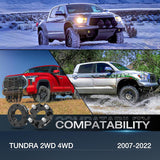 2 Inch Tundra Leveling Lift Kit for 4x4 4x2 2007-2022 TUNDRA 2WD 4WD Front Raise Suspension Strut Spacers Nilight