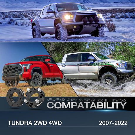 2 Inch Tundra Leveling Lift Kit for 4x4 4x2 2007-2022 TUNDRA 2WD 4WD Front Raise Suspension Strut Spacers Nilight