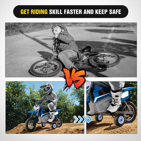 Dirt Bike Training Wheels Compatible with Razor MX125 MX350 MX400 MX500, Honda XR50 CRF50 Z50 Z50R, Yamaha PW50 TTR50, and Most 50CC Kids' motorcycle, Easy to Install