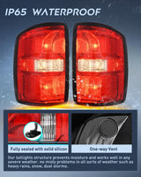 Taillight Assembly Compatible with 2014 2015 GMC Sierra 1500 | 2015 GMC Sierra 2500HD 3500HD Tail Light OE Style Rear Lamp Replacement Driver and Passenger Side