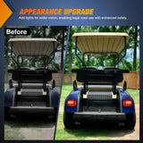 Golf Cart LED Taillights 2PCS 12V Stop Brake Turn Signals EZGO TXT | High Brightness Waterproof Plug and Play Design Running Light Upgrade Easy Installation for 1996-2013 EZGO TXT Electric Carts