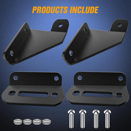 Light Bar Mounting Brackets for 40-42 Inch LED Straight Curved Lights UTV Roof Upper Windshield Compatible with Yamaha YXZ 1000 1000R Models 2016 2017 2018