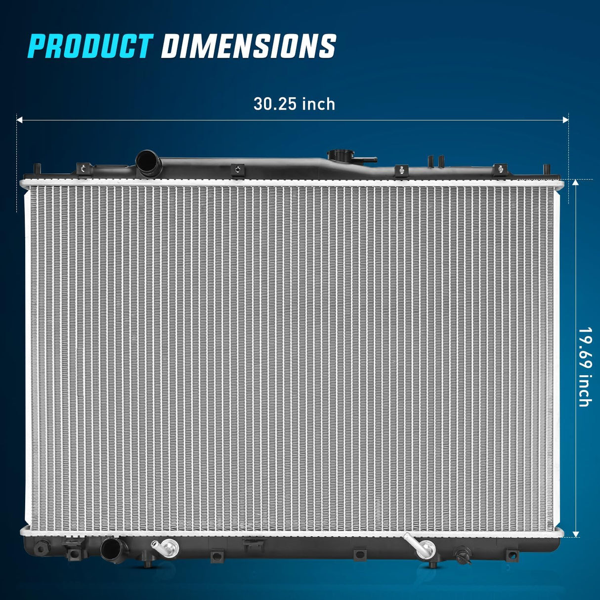 Radiator for Acura MDX V6 3.5L 2003 2004 2005 2006, Honda Pilot V6 3.5L 2005-2008 Automatic Transmission, Engine Coolant Radiator Replace# 19010RDJA51, 19010RDJA52