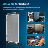 Radiator for Chevrolet Express 2500 3500, GMC Savana 3500 2500 4.8L 6.0L V 2004 2005 2006 2007 2008 2009 2010 2011 2012 2013 2014 2015 2016 2017 2018