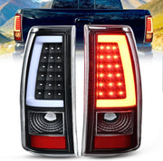 Taillight Assembly Compatible with 2003 2004 2005 2006 Chevy Silverado 1500 1500HD 2500 2500HD 3500 2007 Chevrolet Classic Incandescent Type Upgrade LED Tube Tail Lights Rear Brake Lamps