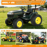 16x6.50-8 Lawn Mower Tires, 16 Inch Pneumatic Rubber Tire with 3/4 Inch Axle Bore & 3 Inch Hub Length, Air-Filled Replacement Wheels for Riding Lawn Mowers, 2 Pack