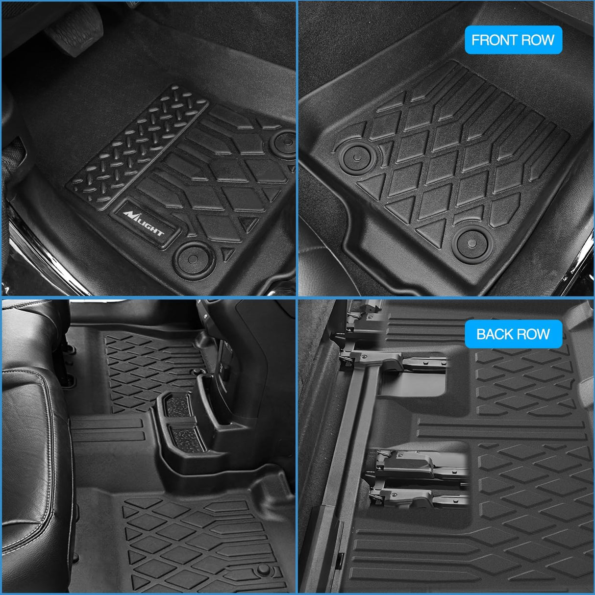 Floor Mat TPE Floor Mats for Jeep Renegade 2015 2016 2017 2018 2019 2020 2021 2022 2023 2024, All Weather Custom Fit Heavy Duty Floor Liners