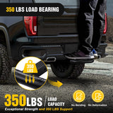 Tow Hitch Step 2 inch Receiver Heavy Duty Steel Rear Bumper Guard | for Pickup Truck SUV Van Universal 350lbs Capacity Wide Non Slip Trailer Hitch Step Bar with 5/8 inch Pin Clip