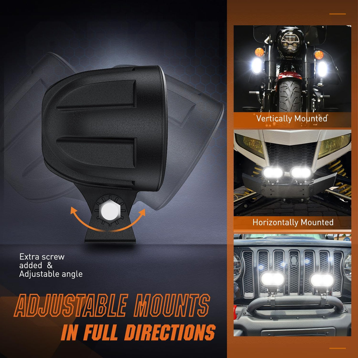4 Inch 20W 2100LM Spot Built-in EMC LED Work Lights (Pair) | 16AWG DT Wire Nilight