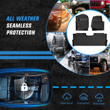 TPE Floor Mats for Ford F250 F350 F450 F550 Super Duty Crew Cab Bucket Seat 2017 2018 2019 2020 2021 2022 2023 2024 2025 2026 All Weather Custom Fit Heavy Duty Floor Liners