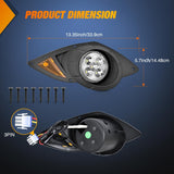 Golf Cart LED Headlights 2PCS 12V Turn Signals Yamaha Drive G29 | High Brightness Waterproof Plug and Play Running Light Upgrade Easy Installation for 2007-Up Yamaha Drive G29 Electric Carts