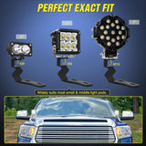 Ditch Light Brackets Hood Hinges Mount Bracket Kit for Auxiliary Offroad LED Pods Work Lighting Compatible with Toyota Tundra 2014 2015 2016 2017 2018 2019 2020 2021