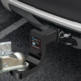 Trailer Hitch Ball Mount with 2-Inch Ball Fits 1-1/4 Inch Receiver | with 1/2 Inch Hitch Pin Clip 2000 lbs 3-1/4 InchDrop Gloss Black Powder Coat