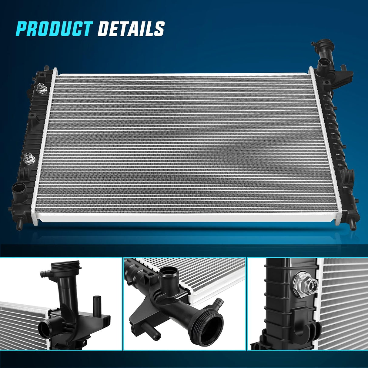Radiator for Chevy Traverse 2009 2010 2011 2012 2013 2014 2015 2016 2017,GMC Acadia 2007-2016, Buick Enclave 2008-2017, Outlook 2007-2010 V6 3.6L, Automatic Trans