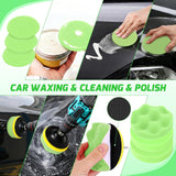 Automotive Tools 52PCS Car Detailing Kit Auto Cleaning Tools Wash Set with Storage Carry Bag Home Use for Interior Exterior Deep Clean Polish Car Care Windshield Dashboard Seat Air Vents Wheels Tires, Green