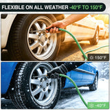 Heavy Duty Truck Tire Inflator Kit 3/8 in x 50 FT 300 PSI | Hybrid Air Hose with Universal Glad Hand and Air Chuck Lightweight Kink Resistant Semi Trailer Tractor Tire Inflation Hose