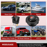 1PC Round Rocker Switch with Shell 12V 24V 20A Red LED Toggle swtich with 16AWG Wires SPST 3Pin 2 Position for Car Truck Vehicle Boat Marine Rocker On Off Control