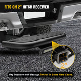 Hitch Step 2 Inch Receiver Universal with LED Light, Pin Lock and U-Bolts Stabilize,Rear Bumper Guard for Pickups Trucks Vans SUVs ATVs