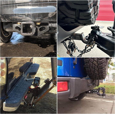 2 Inch Rear Trailer Hitch Receiver Kit for 2010 2011 2012 2013 2014 2015 2016 2017 2018 2019 2020 2021 2022 2023 2024 Lexus GX460 with Rubber Stopper and Adjustment Plate