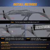 Light Bar Mounting Brackets for 50 Inch Straight Lights UTV Roof Upper Windshield Compatible with Can-am Maverick X3 MAX DS RS MR Turbo R 2017 2018 2019 2020 2021 2022 2023 2024