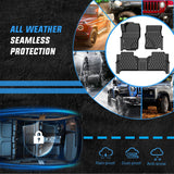 TPE Floor Mats for Nissan Frontier Crew Cab 2022 2023 2024 2025 2026 All Weather Custom Fit Heavy Duty Floor Liners
