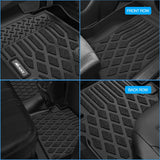 TPE Floor Mats for Ford Ranger SuperCrew Cab 2024 2025 2026 | All Weather Custom Fit Heavy Duty Floor Liners