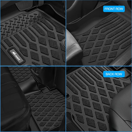 TPE Floor Mats for Jeep Cherokee 2015 2016 2017 2018 2019 2020 2021 2022 2023 All Weather Custom Fit Heavy Duty Floor Liners