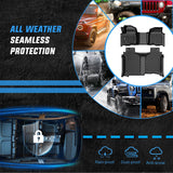 TPE Floor Mats for Chevy Silverado GMC Sierra 1500 Bench Seat 2019-2026, 2020 2021 2022 2023 2024 2025 2026 Chevrolet Silverado GMC Sierra 2500HD 3500HD Crew Cab W/O Rear Underseat Storage Box